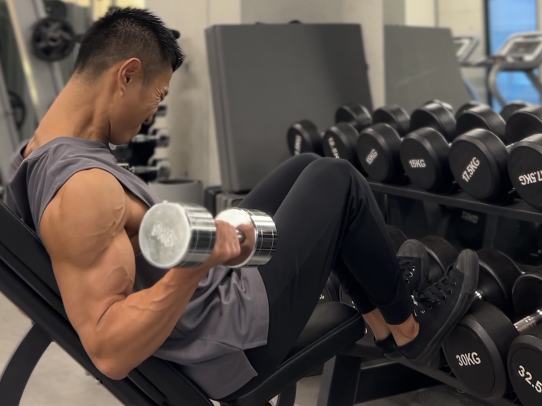 私がトレーニングをしている様子